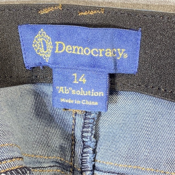 Democracy Jegging Jeans Womens 14 Dark Blue Ab Solution Hi Rise Stretch Denim - Picture 8 of 14